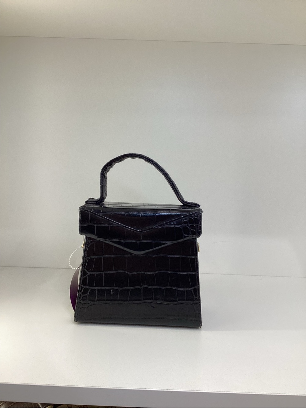 ZARA TOP HANDLE CROC EMBOSSED MINI HANDBAG